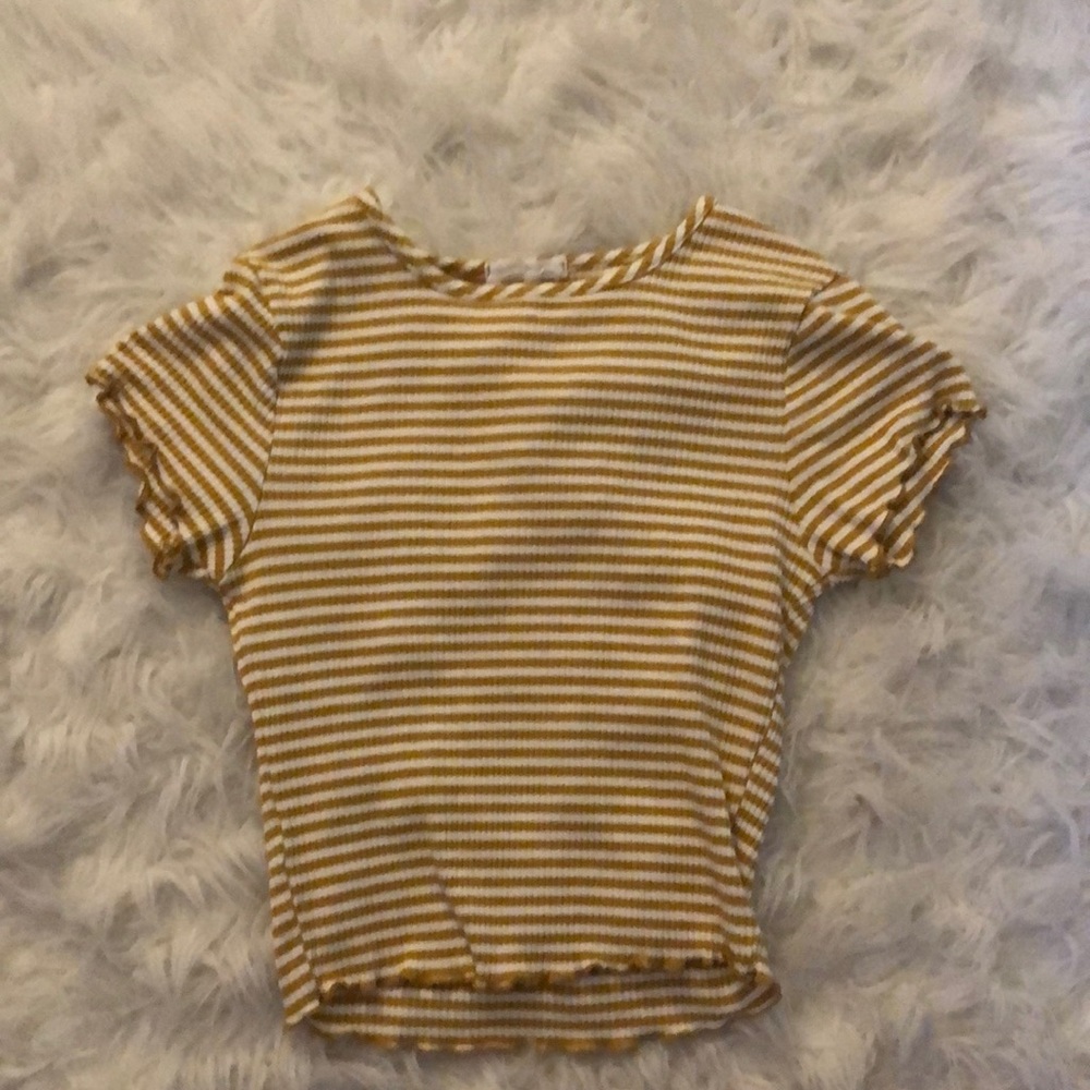striped yellow shirt